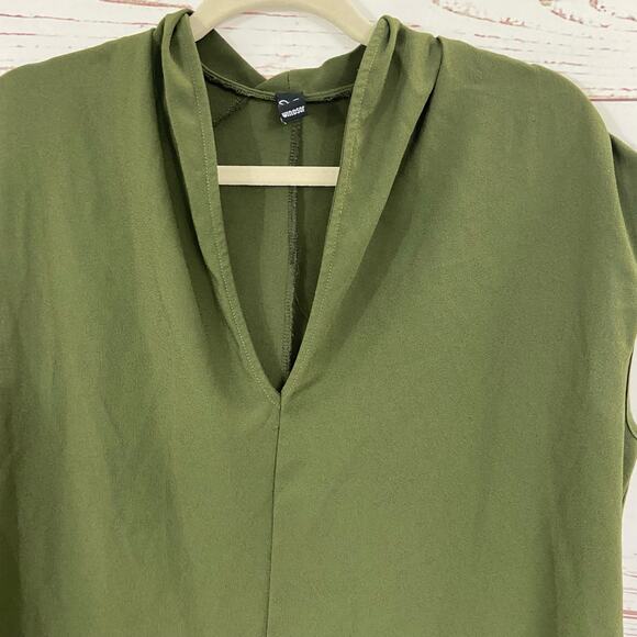 Windsor L Olive Green Sleeveless Sheath Mini Dress - Picture 3 of 5